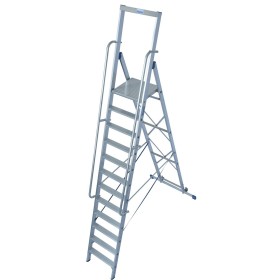 Stabilo Stufen-Stehleiter mit großer Standplattform 12 Stufen Stabilo Stufen-Stehleiter mit großer Standplattform 12 Stufen