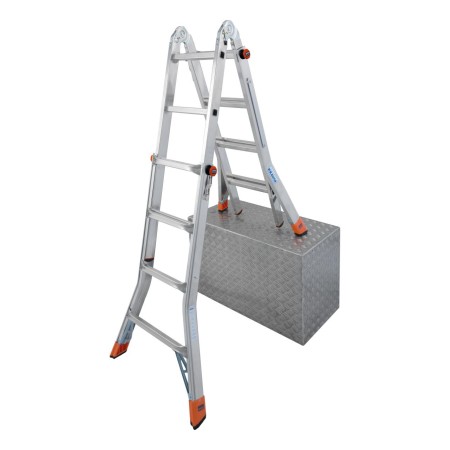 TeleMatic Sprossen-Gelenk-Teleskopleiter 4 x 4 Sprossen