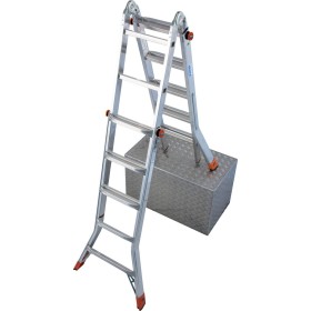 TeleMatic Sprossen-Gelenk-Teleskopleiter, 4 x 5 Sprossen TeleMatic Sprossen-Gelenk-Teleskopleiter, 4 x 5 Sprossen