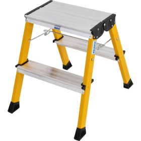 MONTO Doppel-Klapptritt Rolly Alu, gelb, 2x2 Stufen MONTO Doppel-Klapptritt Rolly Alu, gelb, 2x2 Stufen