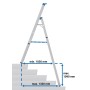 STABILO Teleskop-Stufen-StehLeiter, 5 Stufen