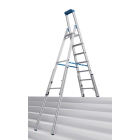 STABILO Teleskop-Stufen-StehLeiter, 7 Stufen
