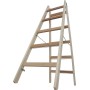 Sprossen-Doppelleiter (Holz) 2x5 Sprossen