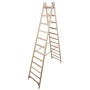 Sprossen-Doppelleiter (Holz) 2x12 Sprossen