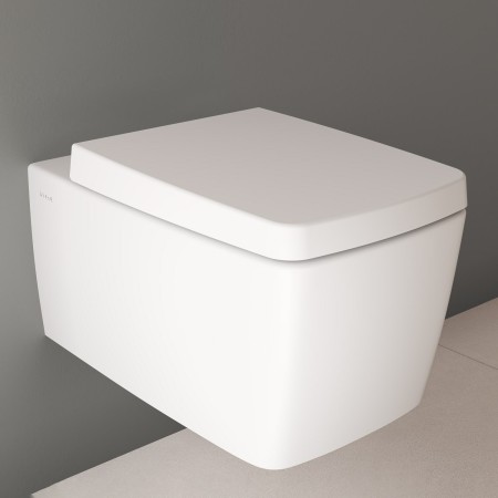 VitrA Metropole Wand-WC VitrAflush 2.0, ohne Spülrand mit WC-Sitz Slim Wrap