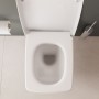 VitrA Metropole Wand-WC VitrAflush 2.0, ohne Spülrand mit WC-Sitz Slim Wrap