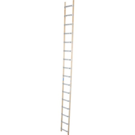 DachLeiter mit 16 Sprossen aus Alu und Holz