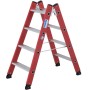 Kunststoff Stufen-DoppelLeiter, 2x4 Stufen