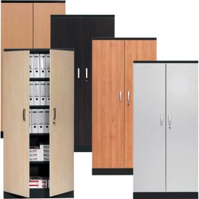 Wolfstahl Büro Stahlschrank - Aktenschrank Tiefschwarz abschliessbar 92x42x195cm, aufgebaut Wolfstahl Büro Stahlschrank - Aktenschrank Tiefschwarz abschliessbar 92x42x195cm, aufgebaut