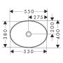 hansgrohe Xuniva D Aufsatzwaschtisch oval 55 x 40 cm