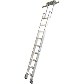 Stufen-RegalLeiter für T-Schienenanlage, 9 Stufen Stufen-RegalLeiter für T-Schienenanlage, 9 Stufen