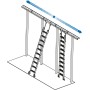 Stufen-RegalLeiter für T-Schienenanlage, 13 Stufen