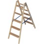 Holz Stufen/Sprossen Doppelleiter 2x5 Stufen