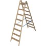 Holz Stufen/Sprossen Doppelleiter 2x8 Stufen