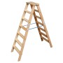 STABILO Stufen-DoppelLeiter Holz, 2x7 Stufen
