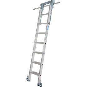 Stufen-RegalLeiter für Rundrohr-Schienenanlage, 7 Stufen Stufen-RegalLeiter für Rundrohr-Schienenanlage, 7 Stufen
