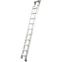 Stufen-RegalLeiter für Rundrohr-Schienenanlage, 10 Stufen