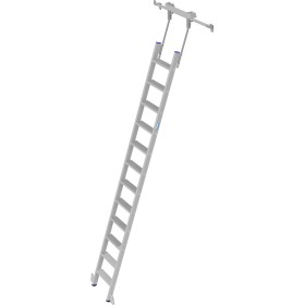 Stufen-RegalLeiter für Rundrohr-Schienenanlage, 12 Stufen Stufen-RegalLeiter für Rundrohr-Schienenanlage, 12 Stufen