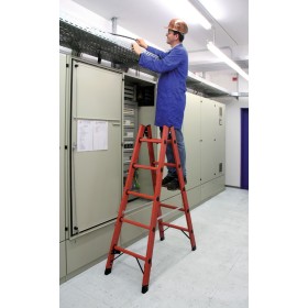 Vollkunststoff Sprossen-DoppelLeiter, 2x5 Sprossen Vollkunststoff Sprossen-DoppelLeiter, 2x5 Sprossen