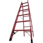 Vollkunststoff Sprossen-DoppelLeiter, 2x6 Sprossen
