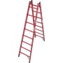 Vollkunststoff Sprossen-DoppelLeiter, 2x8 Sprossen