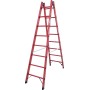 Vollkunststoff Sprossen-DoppelLeiter, 2x8 Sprossen