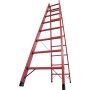 Vollkunststoff Sprossen-DoppelLeiter, 2x8 Sprossen