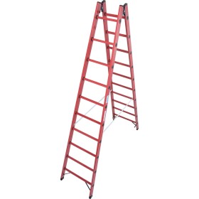 Vollkunststoff Sprossen-DoppelLeiter, 2x10 Sprossen Vollkunststoff Sprossen-DoppelLeiter, 2x10 Sprossen