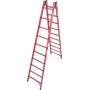 Vollkunststoff Sprossen-DoppelLeiter, 2x10 Sprossen