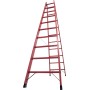 Vollkunststoff Sprossen-DoppelLeiter, 2x10 Sprossen