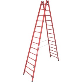 Vollkunststoff Sprossen-DoppelLeiter, 2x14 Sprossen Vollkunststoff Sprossen-DoppelLeiter, 2x14 Sprossen