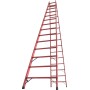 Vollkunststoff Sprossen-DoppelLeiter, 2x14 Sprossen