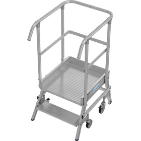 STABILO PodestLeiter fahrbar, einseitig begehbar, 2 Stufen inklusive Plattform STABILO PodestLeiter fahrbar, einseitig begehbar, 2 Stufen inklusive Plattform