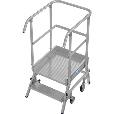 STABILO PodestLeiter fahrbar, einseitig begehbar, 2 Stufen inklusive Plattform
