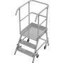 STABILO PodestLeiter fahrbar, einseitig begehbar, 3 Stufen inklusive Plattform