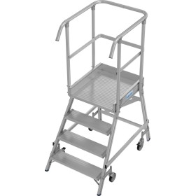 STABILO PodestLeiter fahrbar, einseitig begehbar, 4 Stufen inklusive Plattform STABILO PodestLeiter fahrbar, einseitig begehbar, 4 Stufen inklusive Plattform