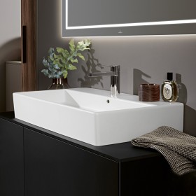 Villeroy & Boch Memento 2.0 Waschtisch 80 cm mit 1 Hahnloch, mit Überlauf