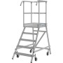 STABILO PodestLeiter fahrbar, einseitig begehbar, 5 Stufen inklusive Plattform