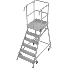 STABILO PodestLeiter fahrbar, einseitig begehbar, 6 Stufen inklusive Plattform STABILO PodestLeiter fahrbar, einseitig begehbar, 6 Stufen inklusive Plattform