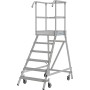 STABILO PodestLeiter fahrbar, einseitig begehbar, 6 Stufen inklusive Plattform