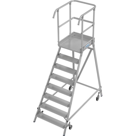 STABILO PodestLeiter fahrbar, einseitig begehbar, 8 Stufen inklusive Plattform