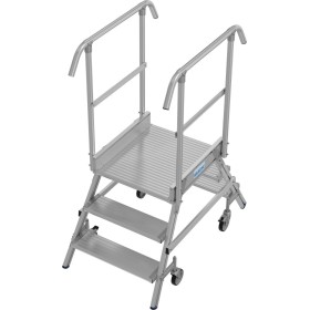 Stabilo Podestleiter fahrbar, beidseitig begehbar, 2 x 3 Sprossen inklusive Plattform Stabilo Podestleiter fahrbar, beidseitig begehbar, 2 x 3 Sprossen inklusive Plattform