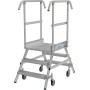 Stabilo Podestleiter fahrbar, beidseitig begehbar, 2 x 3 Sprossen inklusive Plattform