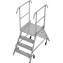 Stabilo Podestleiter fahrbar, beidseitig begehbar, 2 x 4 Stufen inklusive Plattform