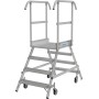 Stabilo Podestleiter fahrbar, beidseitig begehbar, 2 x 4 Stufen inklusive Plattform