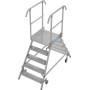 Stabilo Podestleiter fahrbar, beidseitig begehbar, 2 x 5 Stufen inklusive Plattform