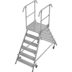 Stabilo Podestleiter fahrbar, beidseitig begehbar, 2 x 6 Stufen inklusive Plattform Stabilo Podestleiter fahrbar, beidseitig begehbar, 2 x 6 Stufen inklusive Plattform