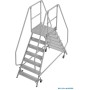 Stabilo Podestleiter fahrbar, beidseitig begehbar, 2 x 7 Sprossen inklusive Plattform