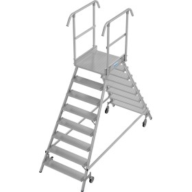 Stabilo Podestleiter fahrbar, beidseitig begehbar, 2 x 8 Stufen inklusive Plattform Stabilo Podestleiter fahrbar, beidseitig begehbar, 2 x 8 Stufen inklusive Plattform
