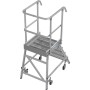 Stabilo Podestleiter fahrbar, einseitig begehbar,  Profilrost mit R13-Stufen, 4 Stufen